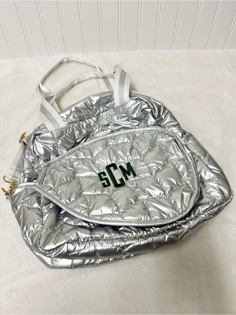 Mark & Graham lightweight puffer pickleball tote